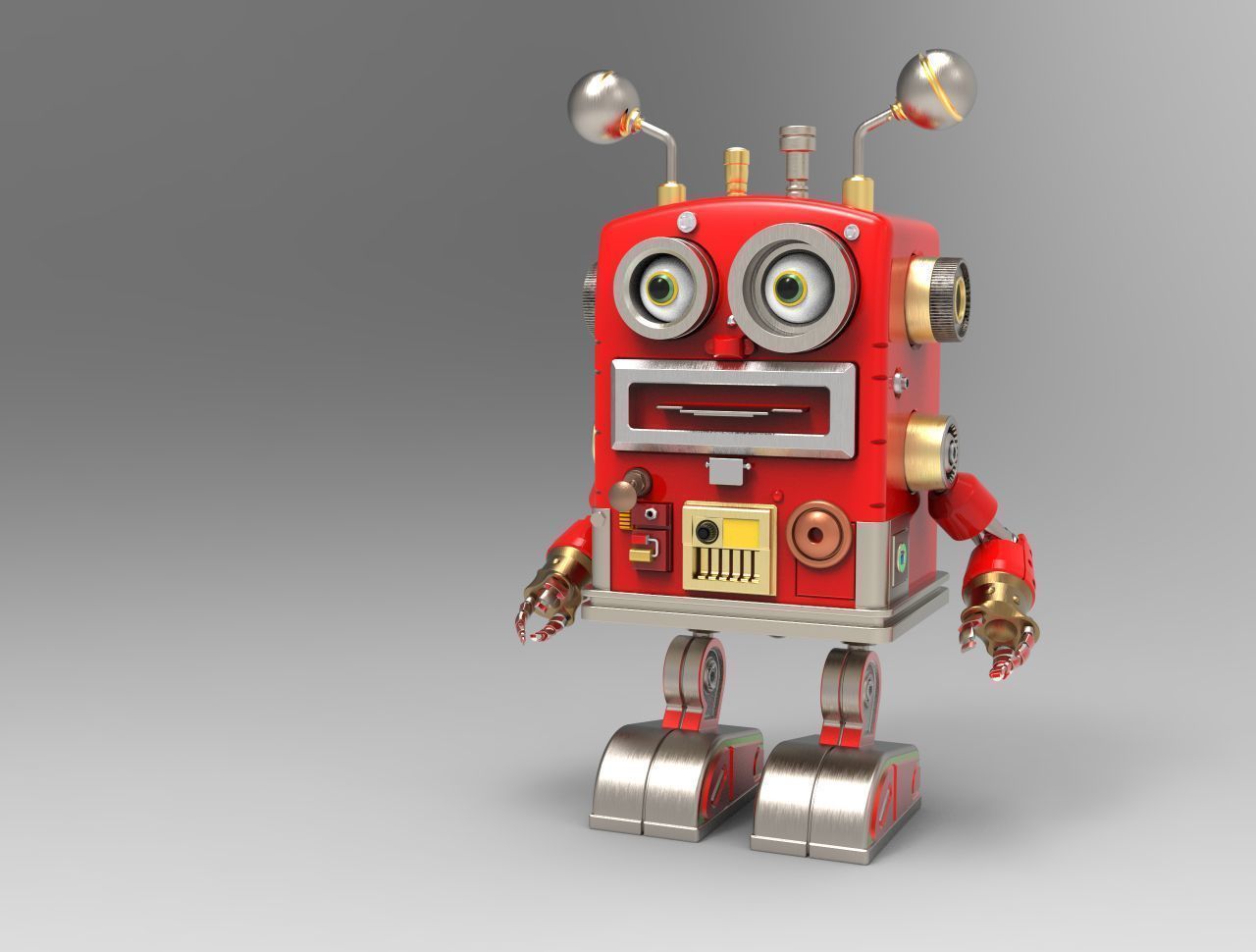 Elementary Robot 3D print model_5