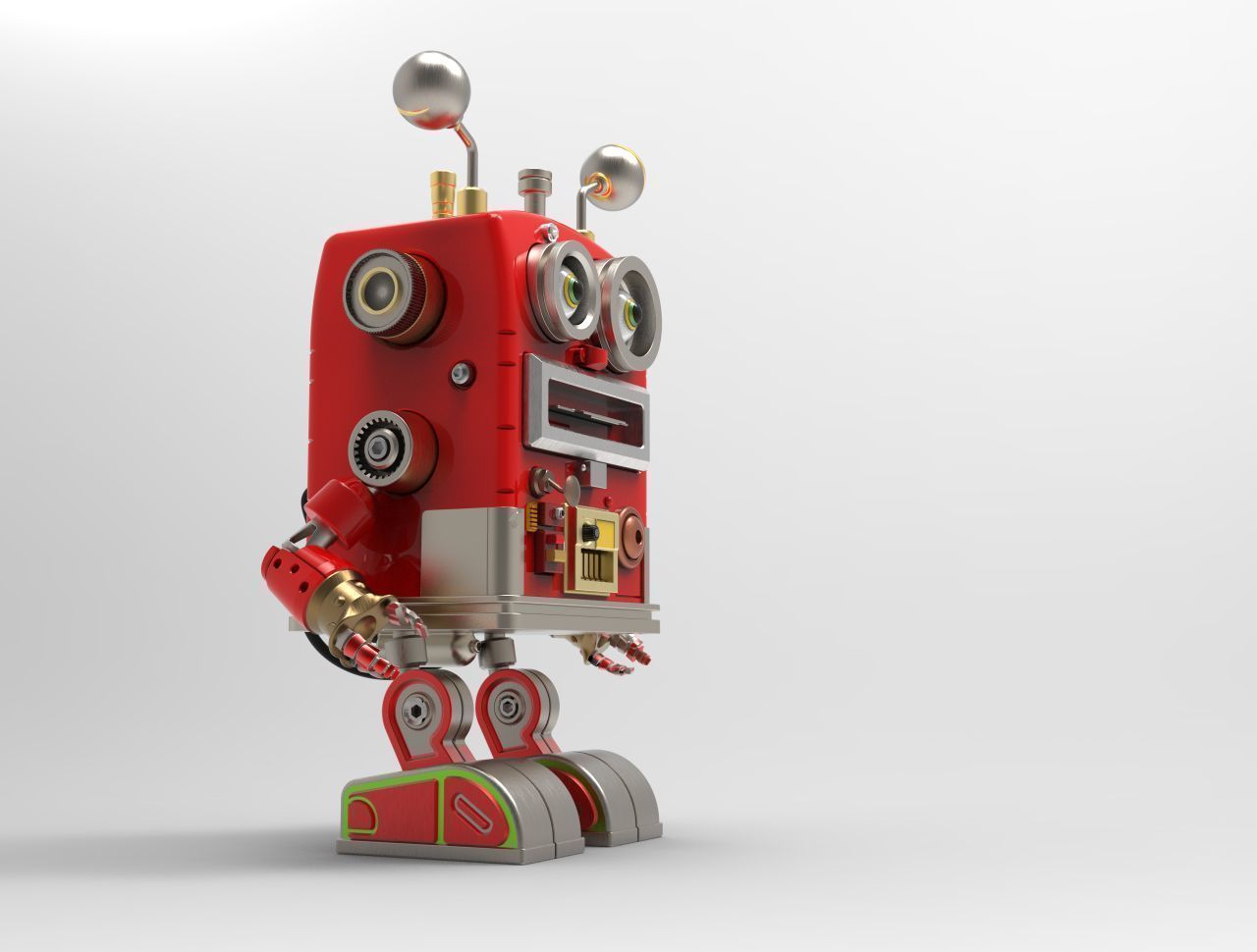 Elementary Robot 3D print model_6
