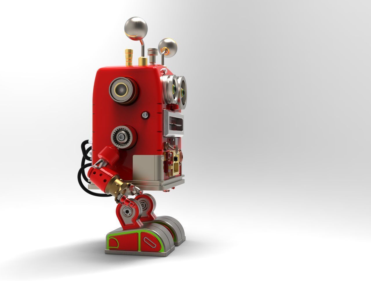 Elementary Robot 3D print model_4