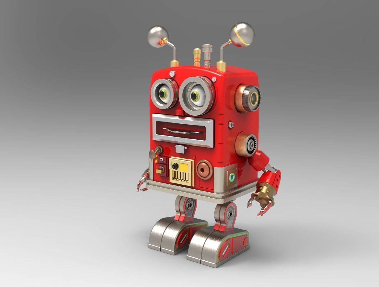 Elementary Robot 3D print model_2