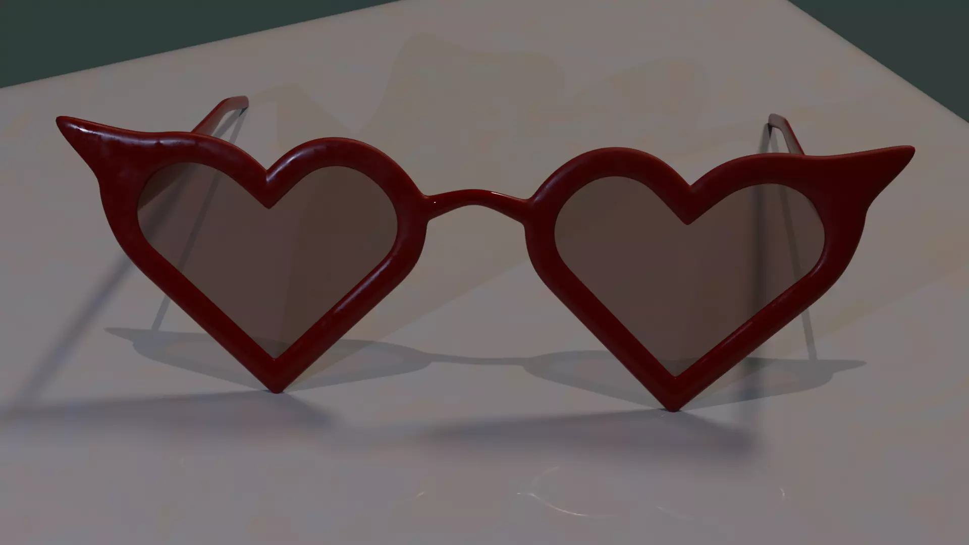 heart shaped sunglasses Free low-poly 3D model