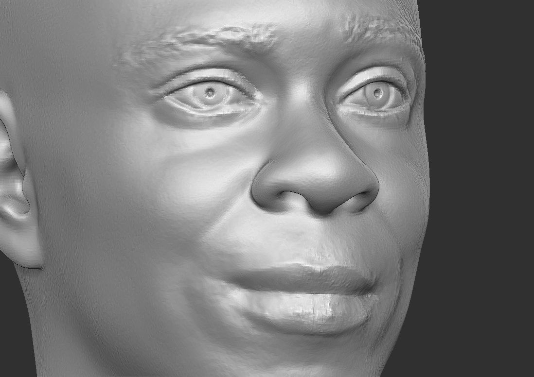 Dave Chappelle bust ready for 3D printing 3D print model_25