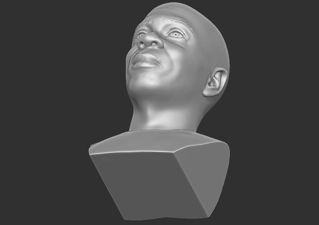Dave Chappelle bust ready for 3D printing 3D print model_21