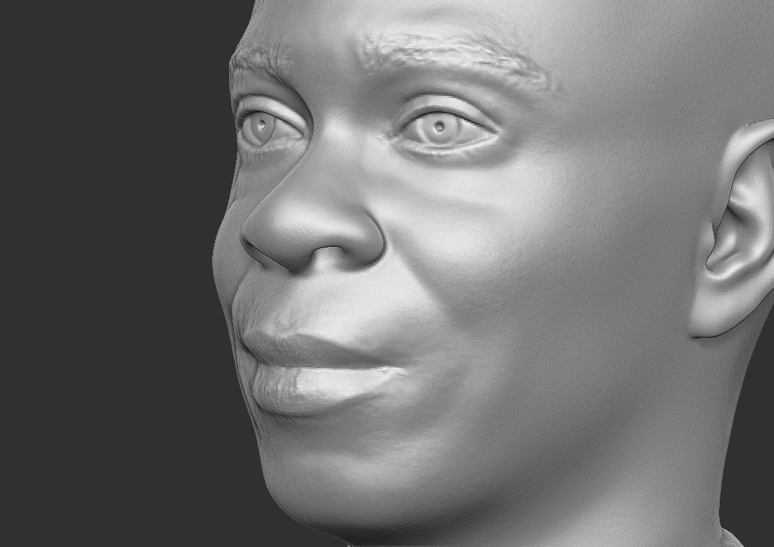 Dave Chappelle bust ready for 3D printing 3D print model_26