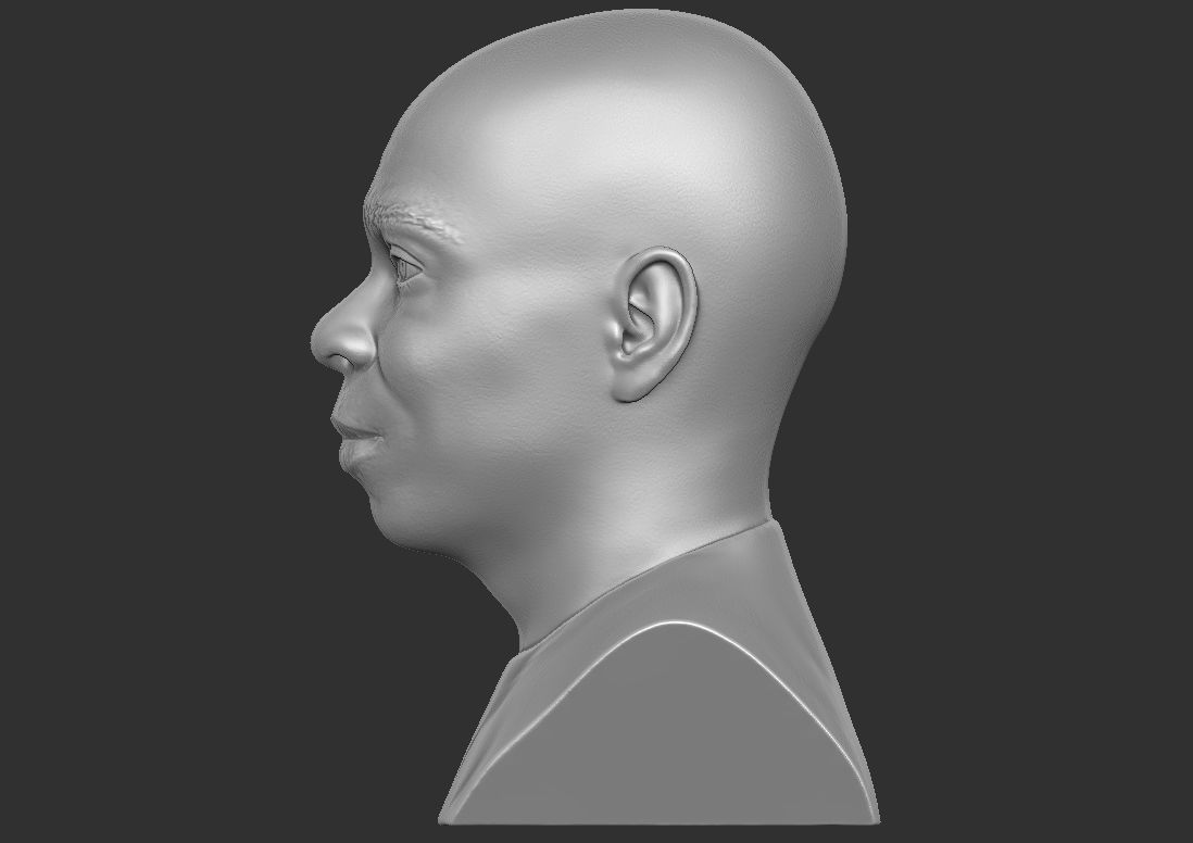 Dave Chappelle bust ready for 3D printing 3D print model_9