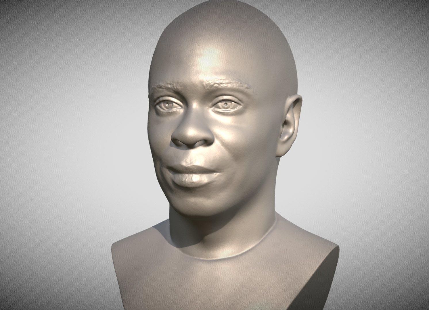 Dave Chappelle bust ready for 3D printing 3D print model_4