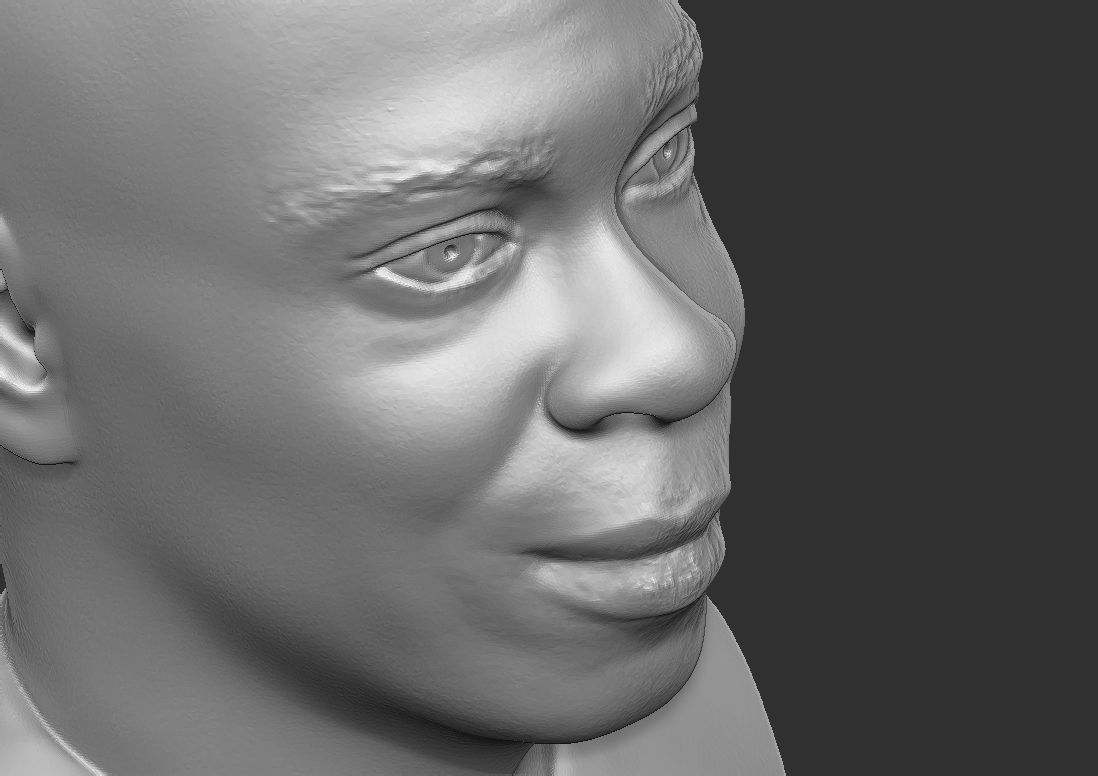 Dave Chappelle bust ready for 3D printing 3D print model_28