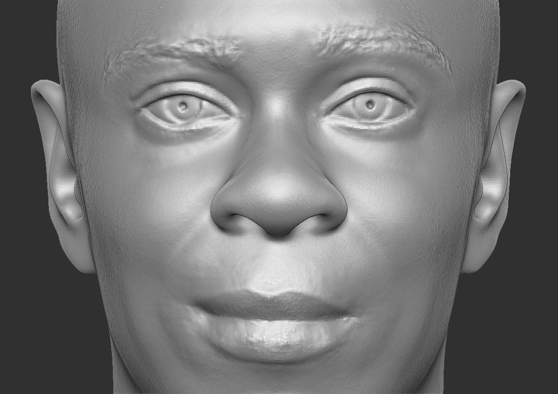 Dave Chappelle bust ready for 3D printing 3D print model_24