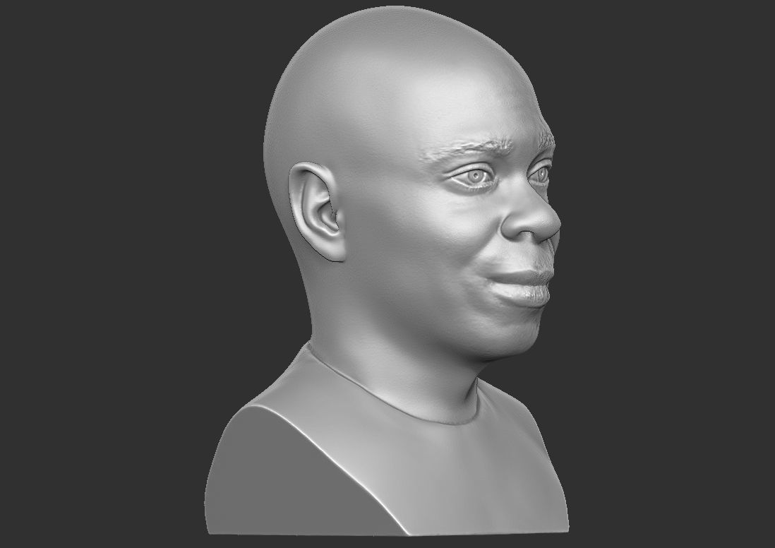 Dave Chappelle bust ready for 3D printing 3D print model_15