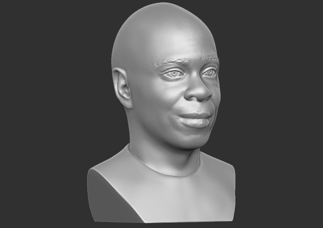 Dave Chappelle bust ready for 3D printing 3D print model_16