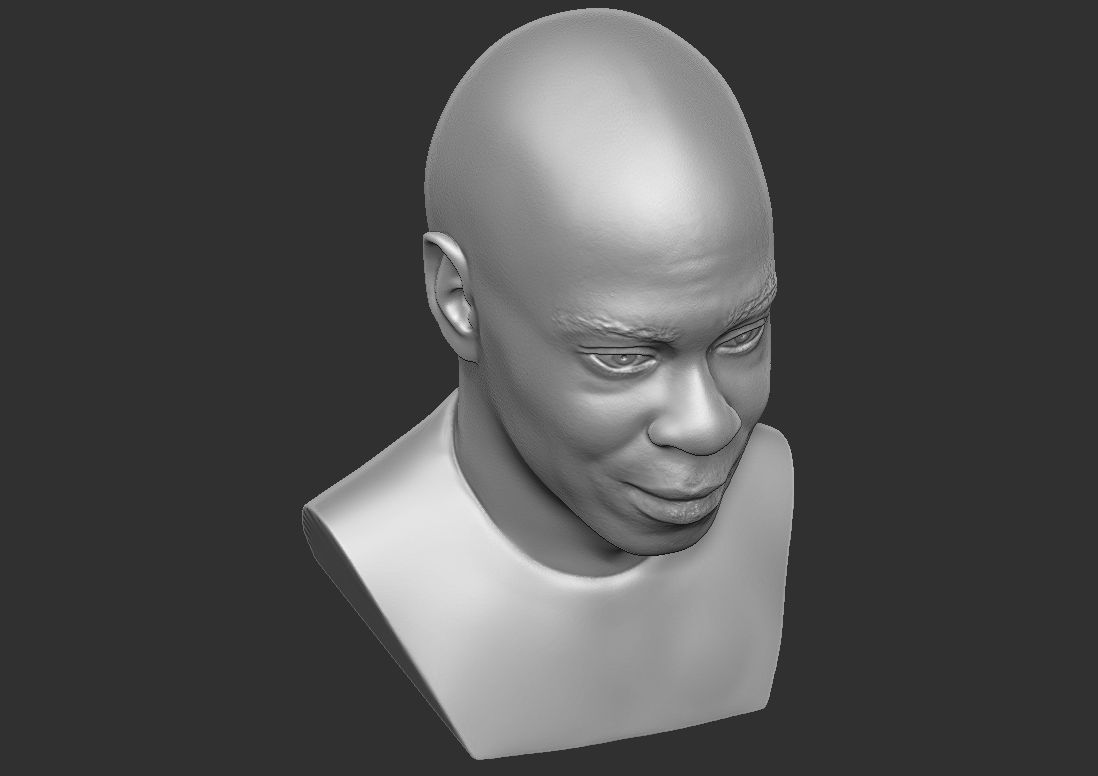 Dave Chappelle bust ready for 3D printing 3D print model_18