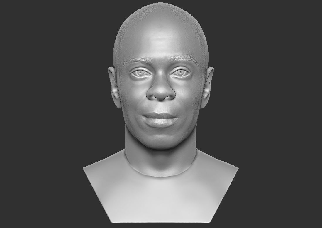 Dave Chappelle bust ready for 3D printing 3D print model_5