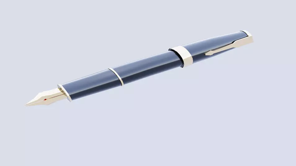 Parker pen 3D model_0