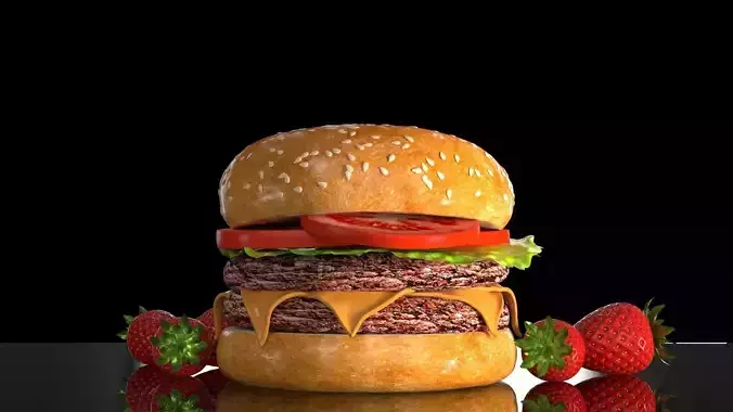 Burger 3D model 3D model