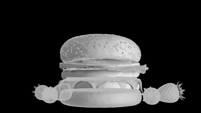 Burger 3D model 3D model 6
