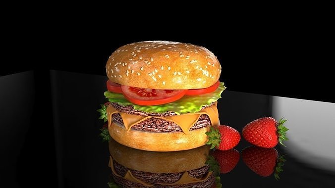 Burger 3D model 3D model 4