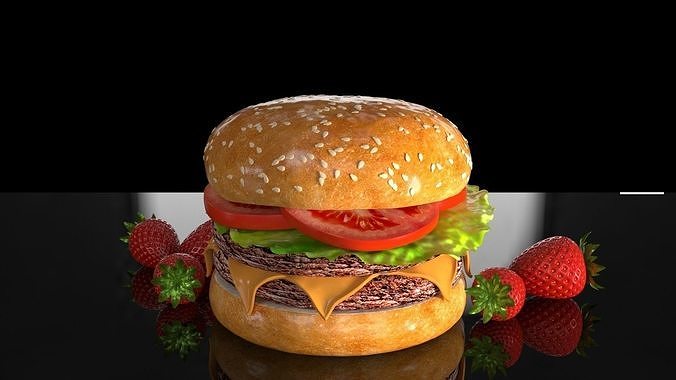 Burger 3D model 3D model 2