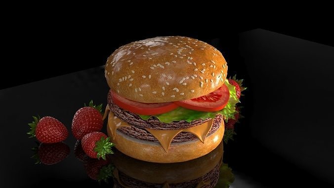 Burger 3D model 3D model 3