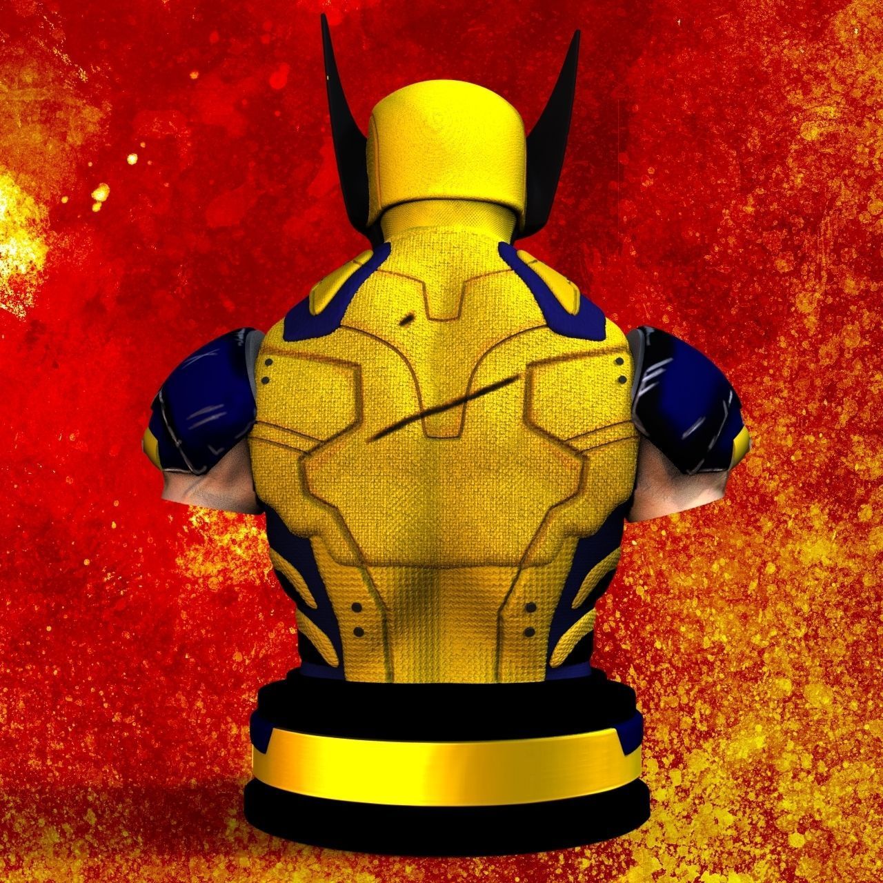 WOLVERINE BUST DEADPOOL MOVIE HUGE JACKMAN MARVEL 3D print model_2