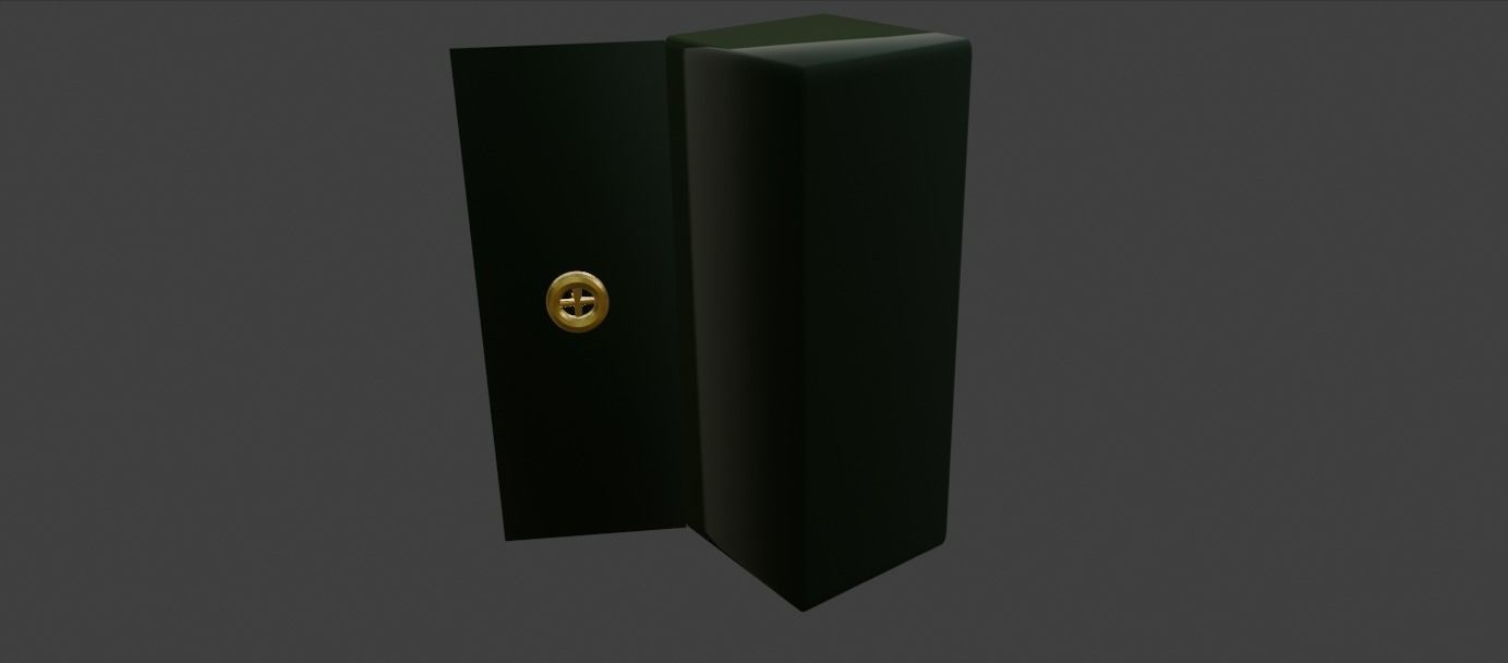 Big safe Low-poly 3D model_4