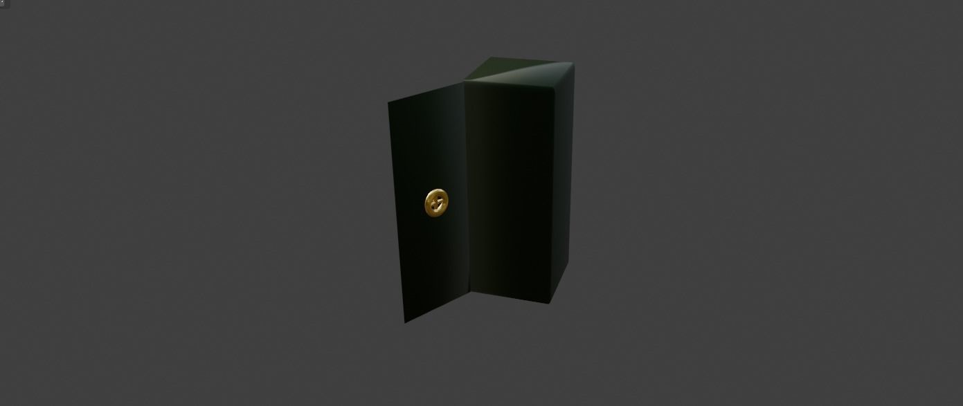 Big safe Low-poly 3D model_2