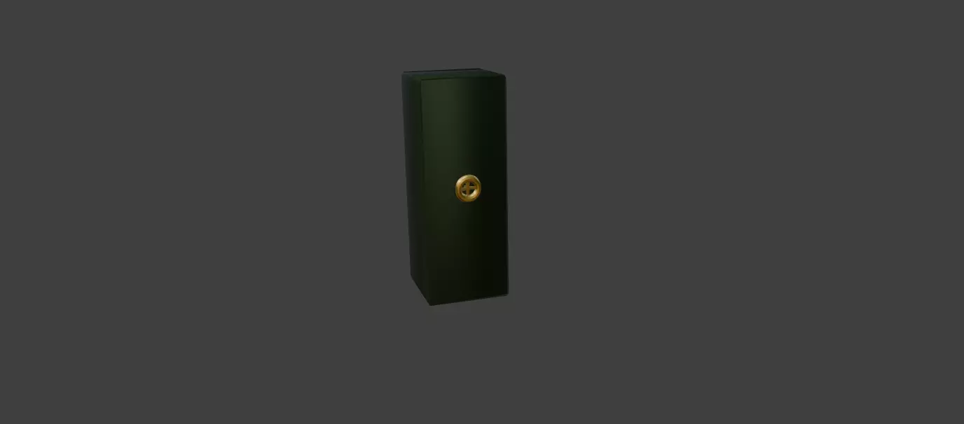 Big safe Low-poly 3D model_0