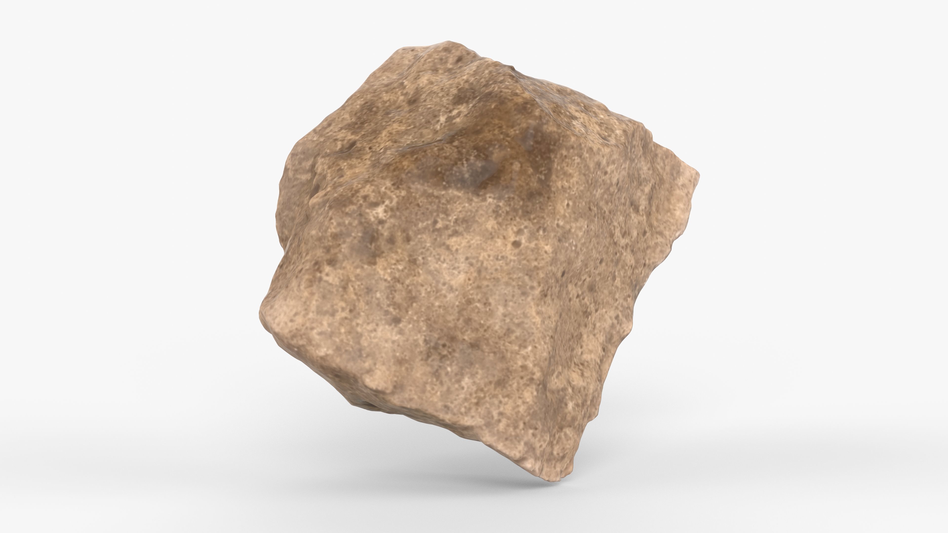 Photorealistic 3D scan of rock stone Low-poly 3D model_3