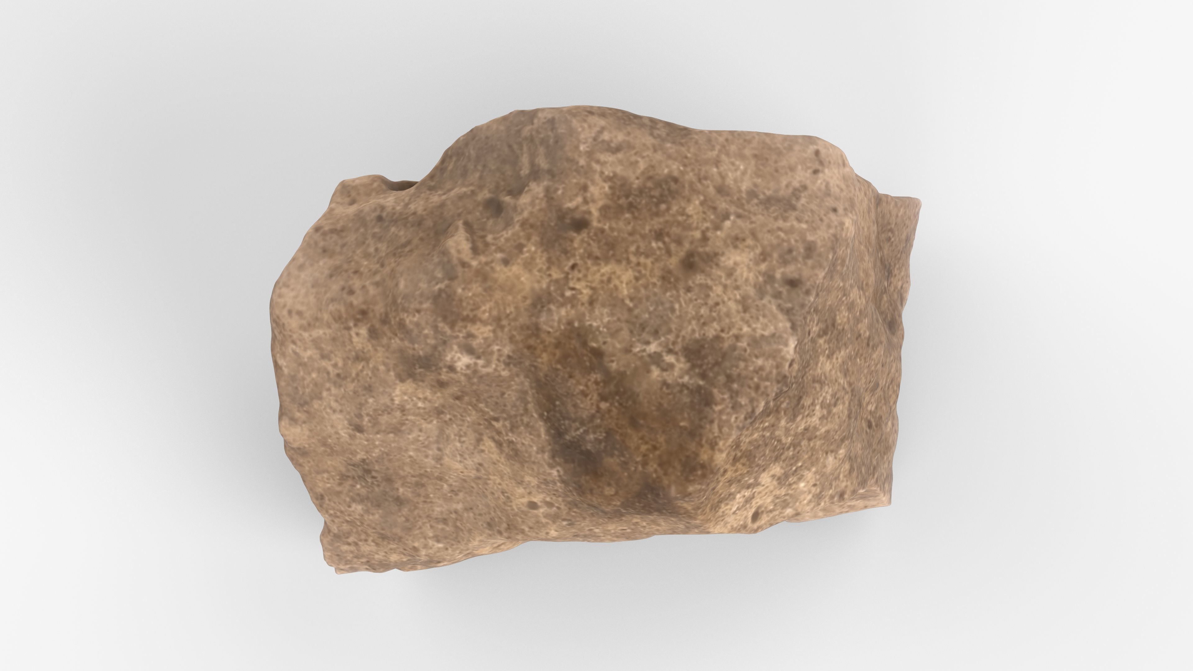 Photorealistic 3D scan of rock stone Low-poly 3D model_1