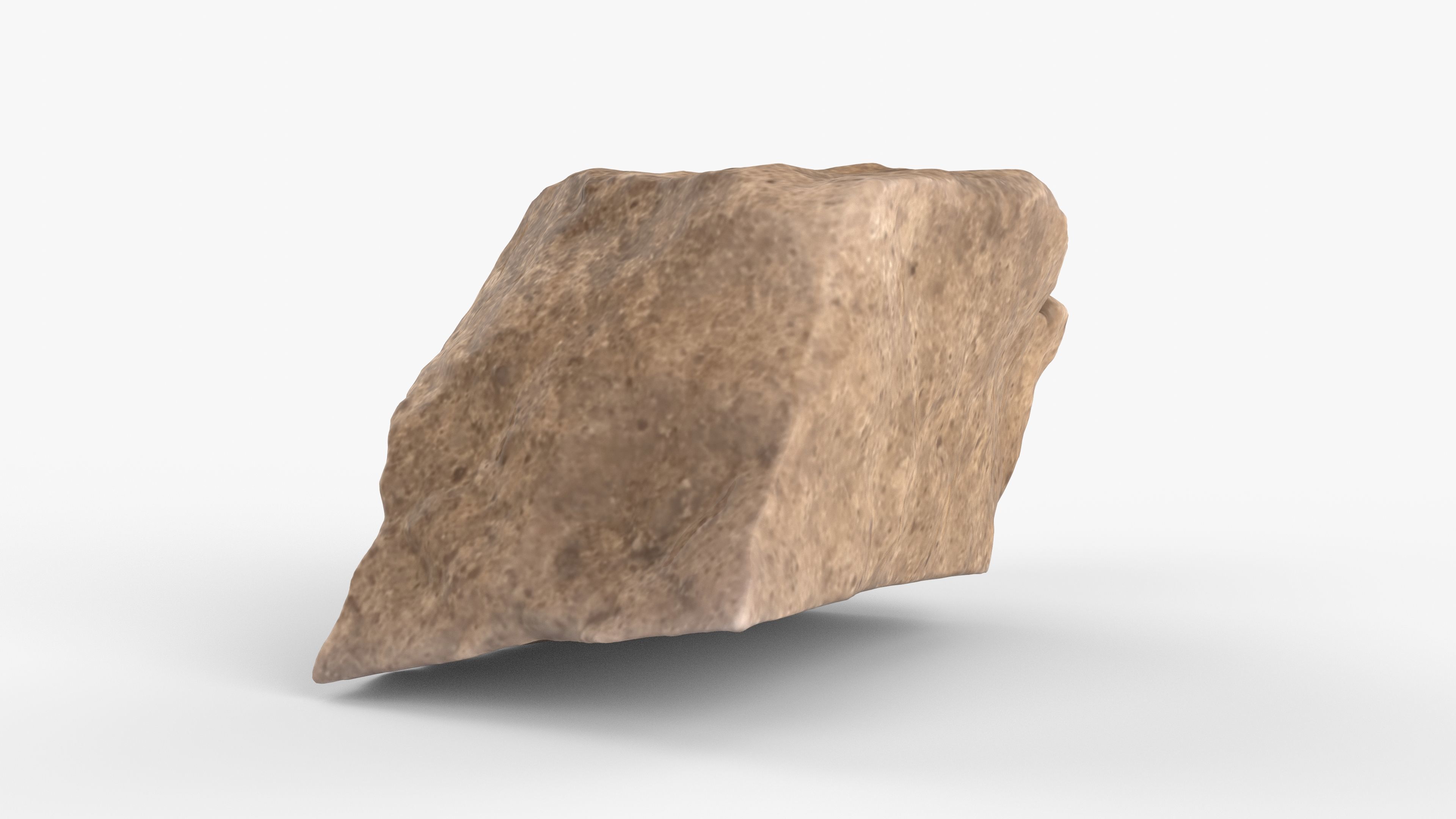 Photorealistic 3D scan of rock stone Low-poly 3D model_5