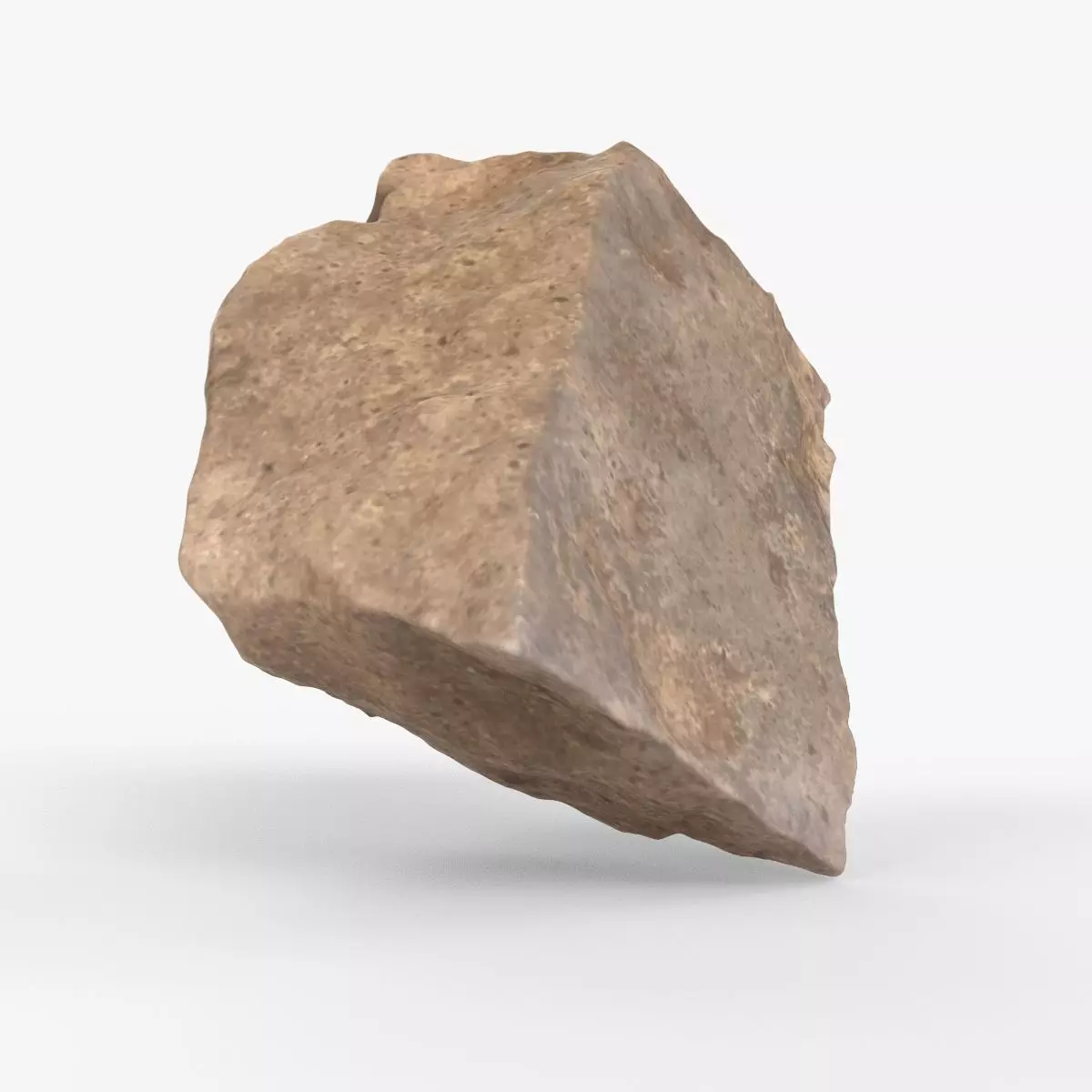 Photorealistic 3D scan of rock stone Low-poly 3D model_0