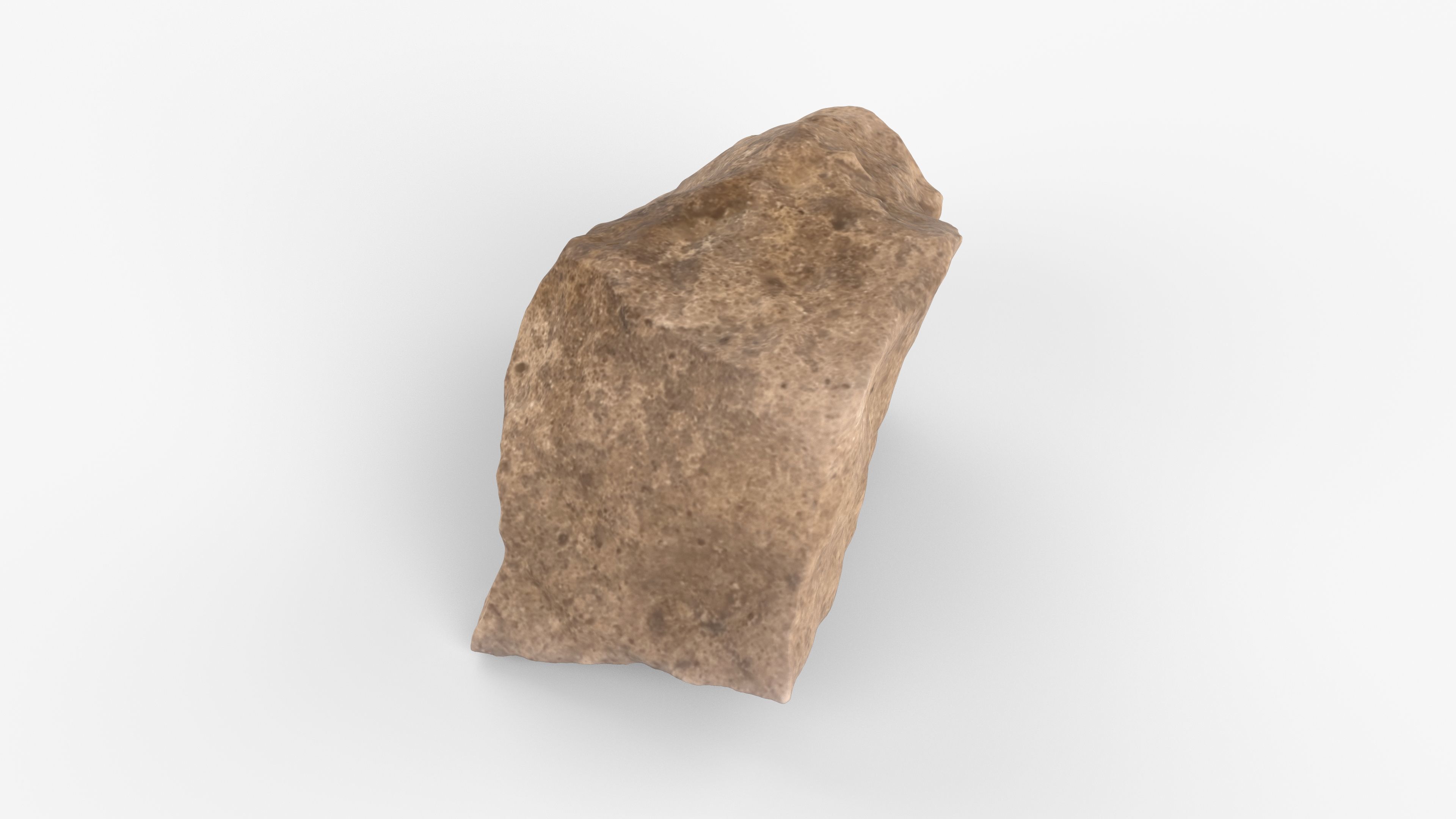 Photorealistic 3D scan of rock stone Low-poly 3D model_2