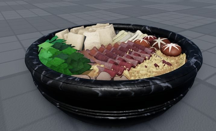 Japanese Sukiyaki Noodles Soup 3D Model 3D model_11