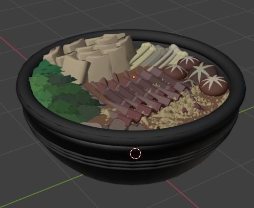 Japanese Sukiyaki Noodles Soup 3D Model 3D model_4