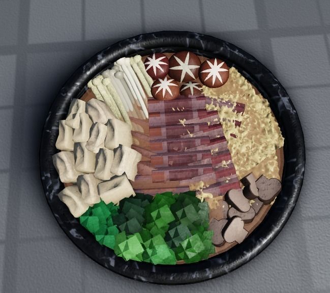 Japanese Sukiyaki Noodles Soup 3D Model 3D model_21