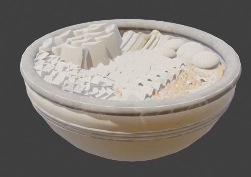 Japanese Sukiyaki Noodles Soup 3D Model 3D model_17