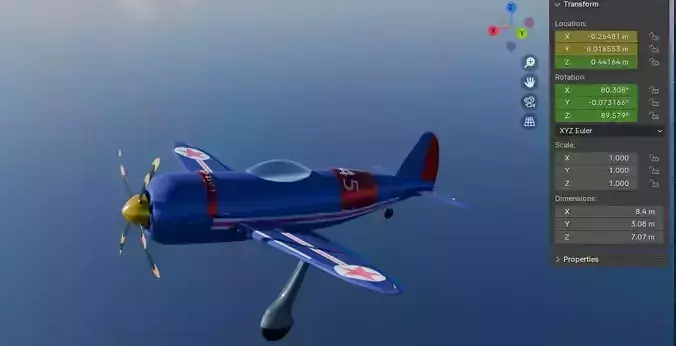  REPRESENTATION OF A 1945 AIRPLANE