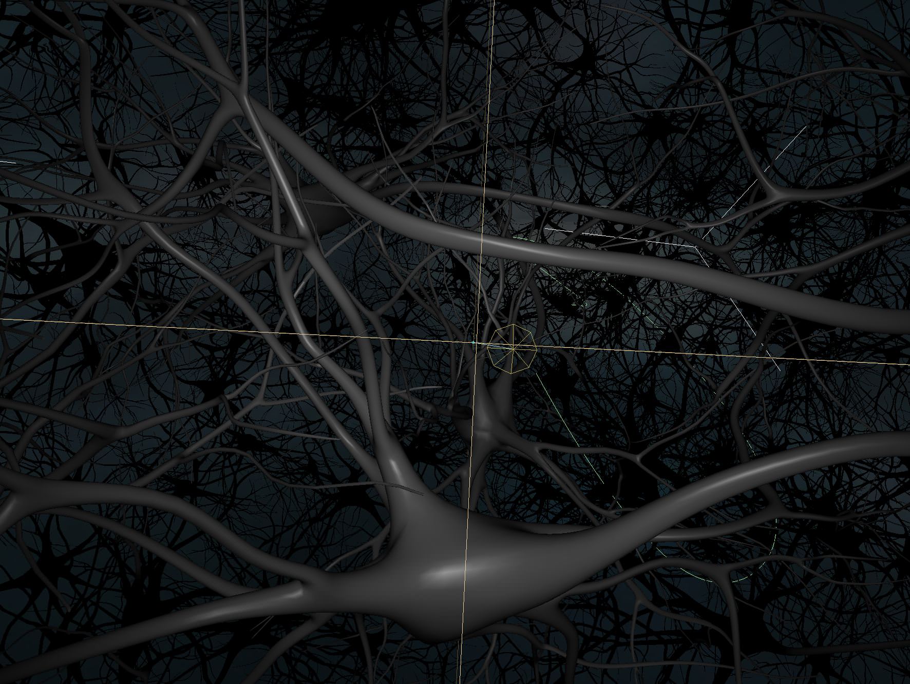 Neurons-fly-through neuron light 3D model_10