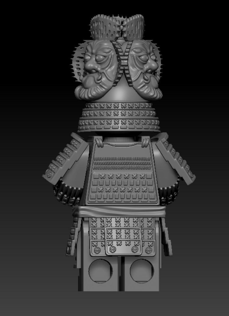 Lego Brick Compatible Minifgure Usuegi Kenshin God of war 3D print model_1