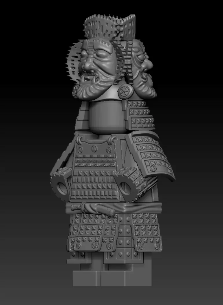 Lego Brick Compatible Minifgure Usuegi Kenshin God of war 3D print model_0