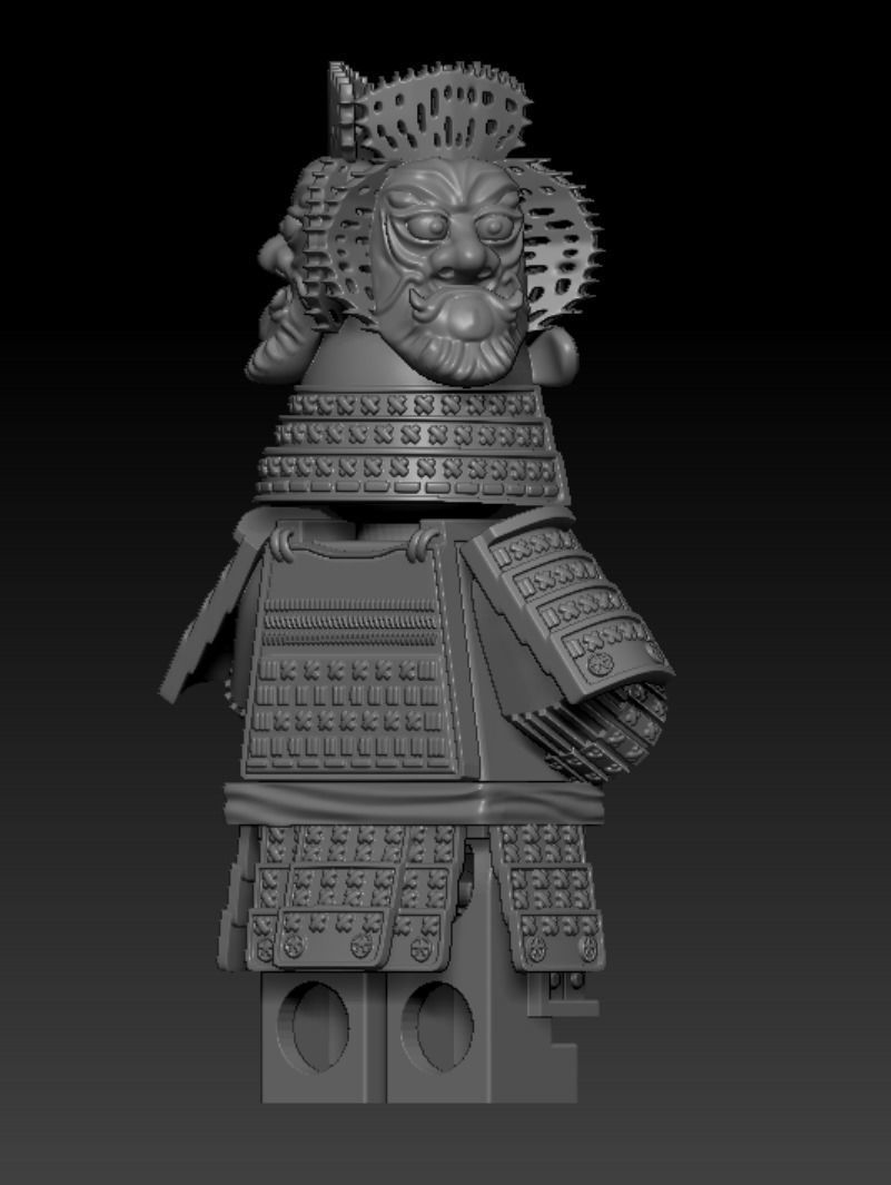 Lego Brick Compatible Minifgure Usuegi Kenshin God of war 3D print model_2