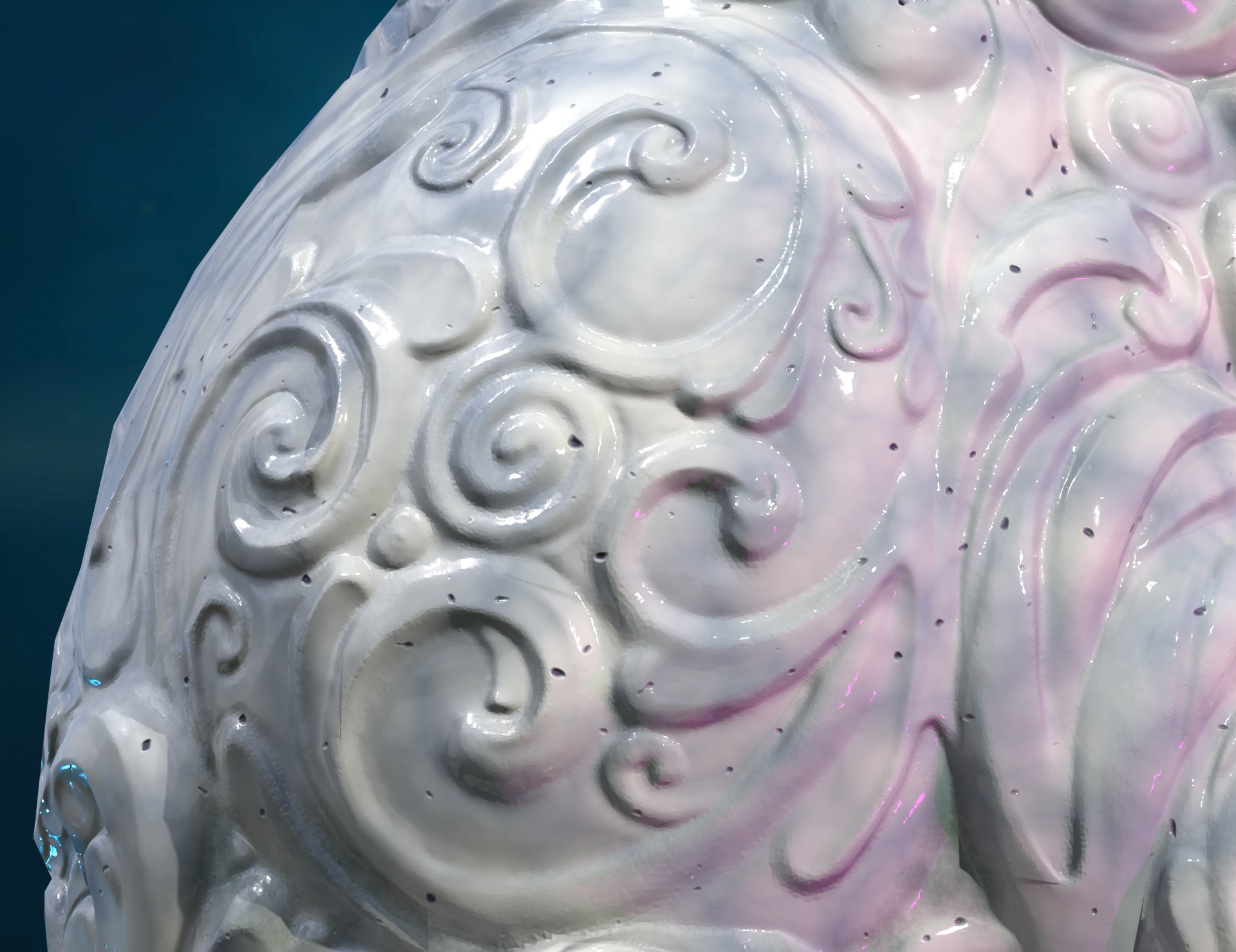 Marble Toad Frog PBR Low-poly 3D model_8