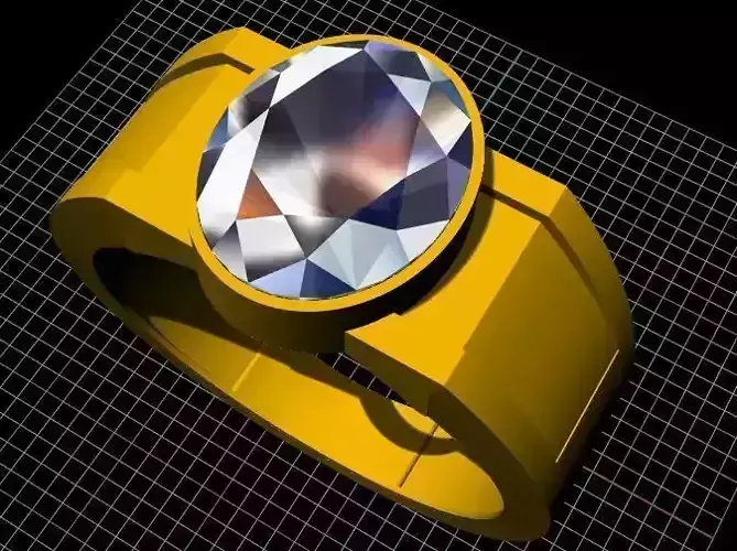 Men Stone Ring 3dm file