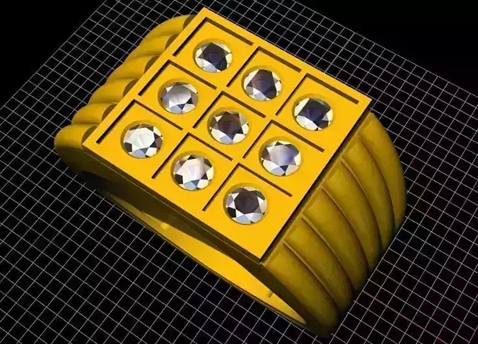 Gents Cluster Ring 3dm file