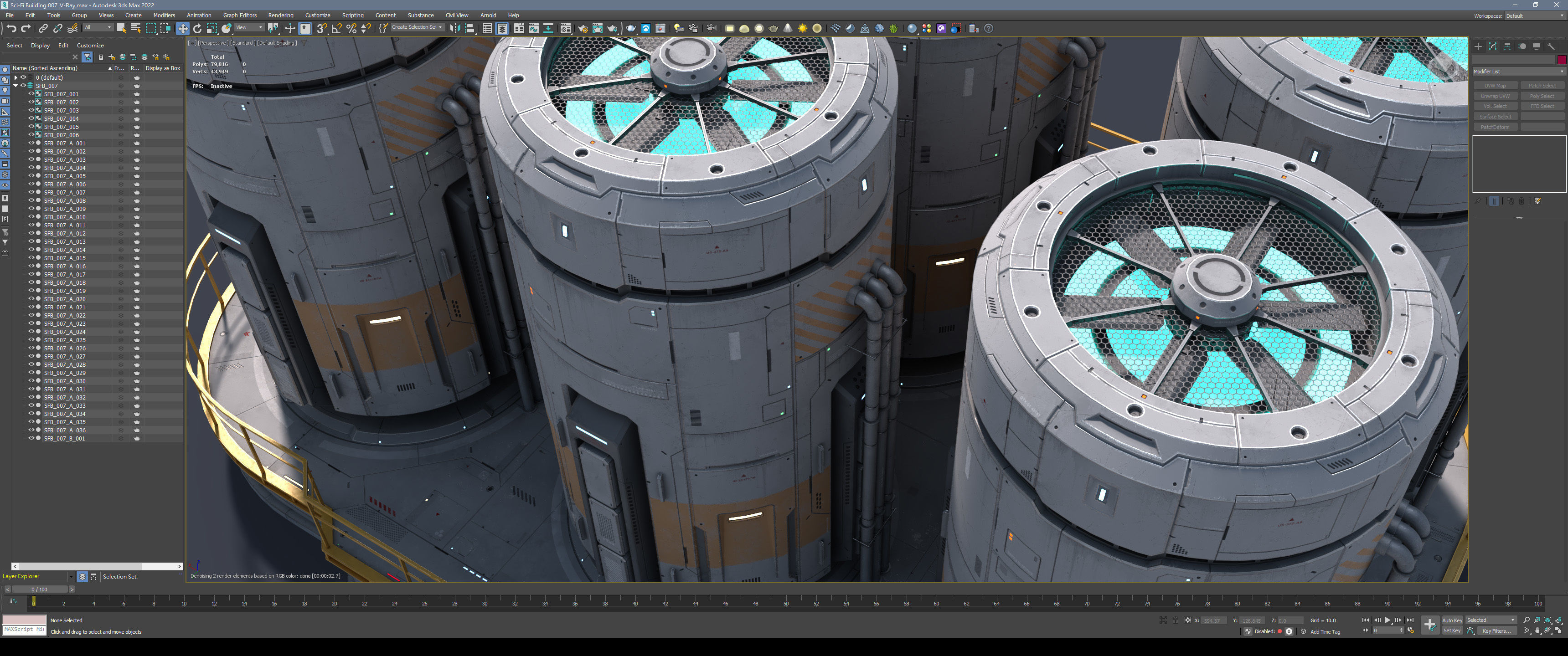 Sci-Fi Building 007 Industry-PBR Low-poly 3D model_16
