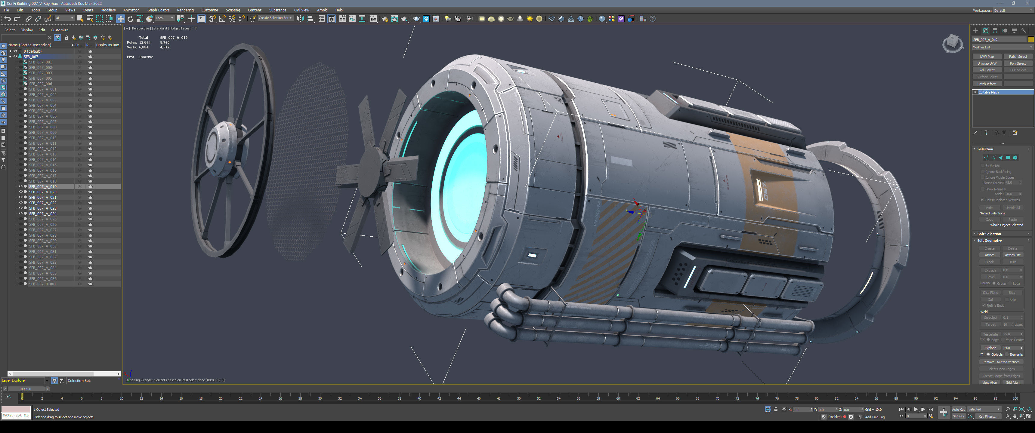 Sci-Fi Building 007 Industry-PBR Low-poly 3D model_19