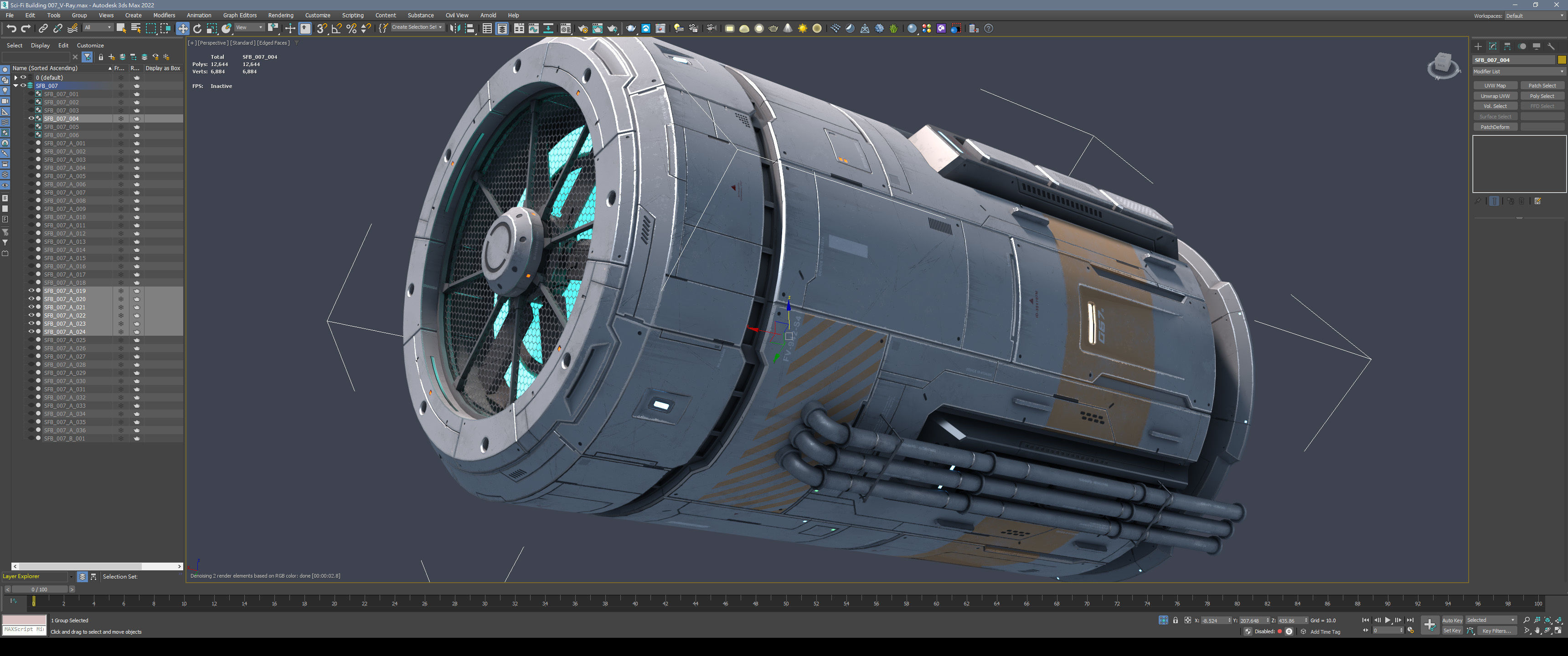 Sci-Fi Building 007 Industry-PBR Low-poly 3D model_18
