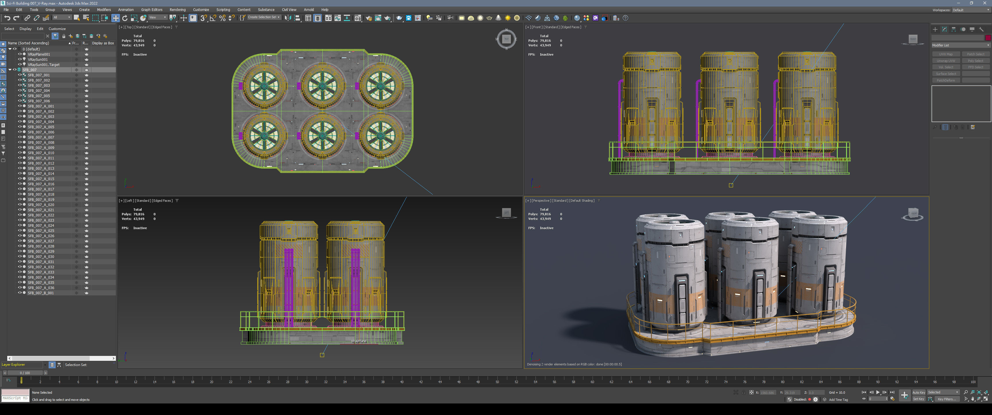 Sci-Fi Building 007 Industry-PBR Low-poly 3D model_14