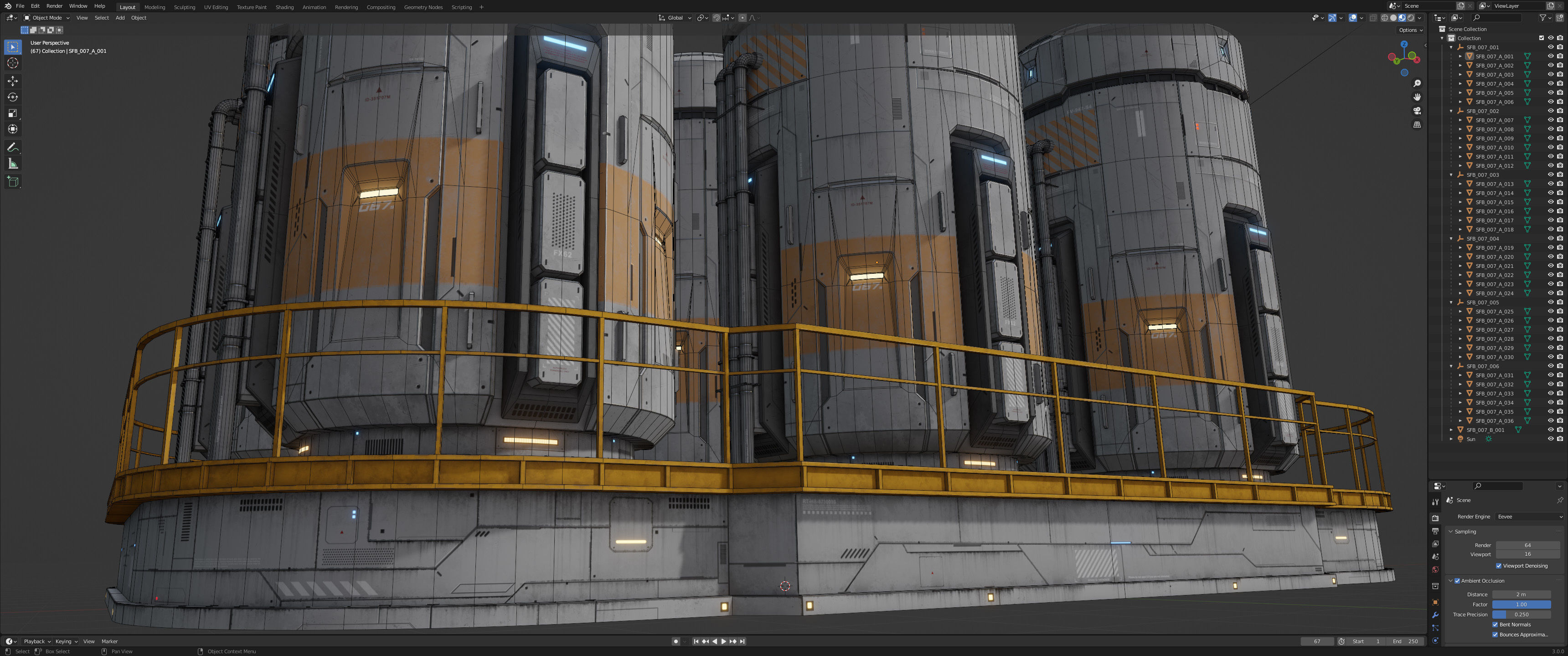 Sci-Fi Building 007 Industry-PBR Low-poly 3D model_25