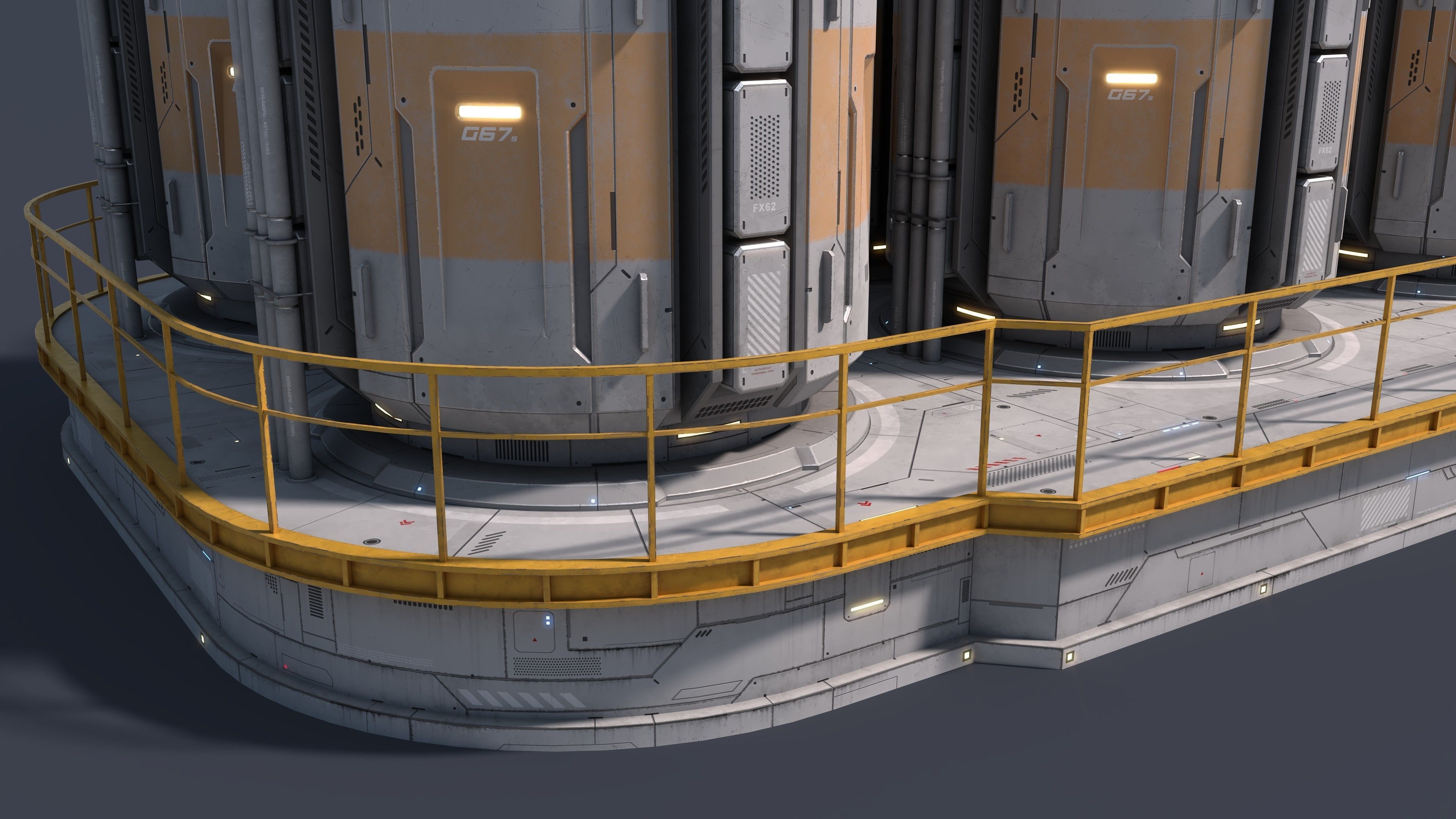 Sci-Fi Building 007 Industry-PBR Low-poly 3D model_12