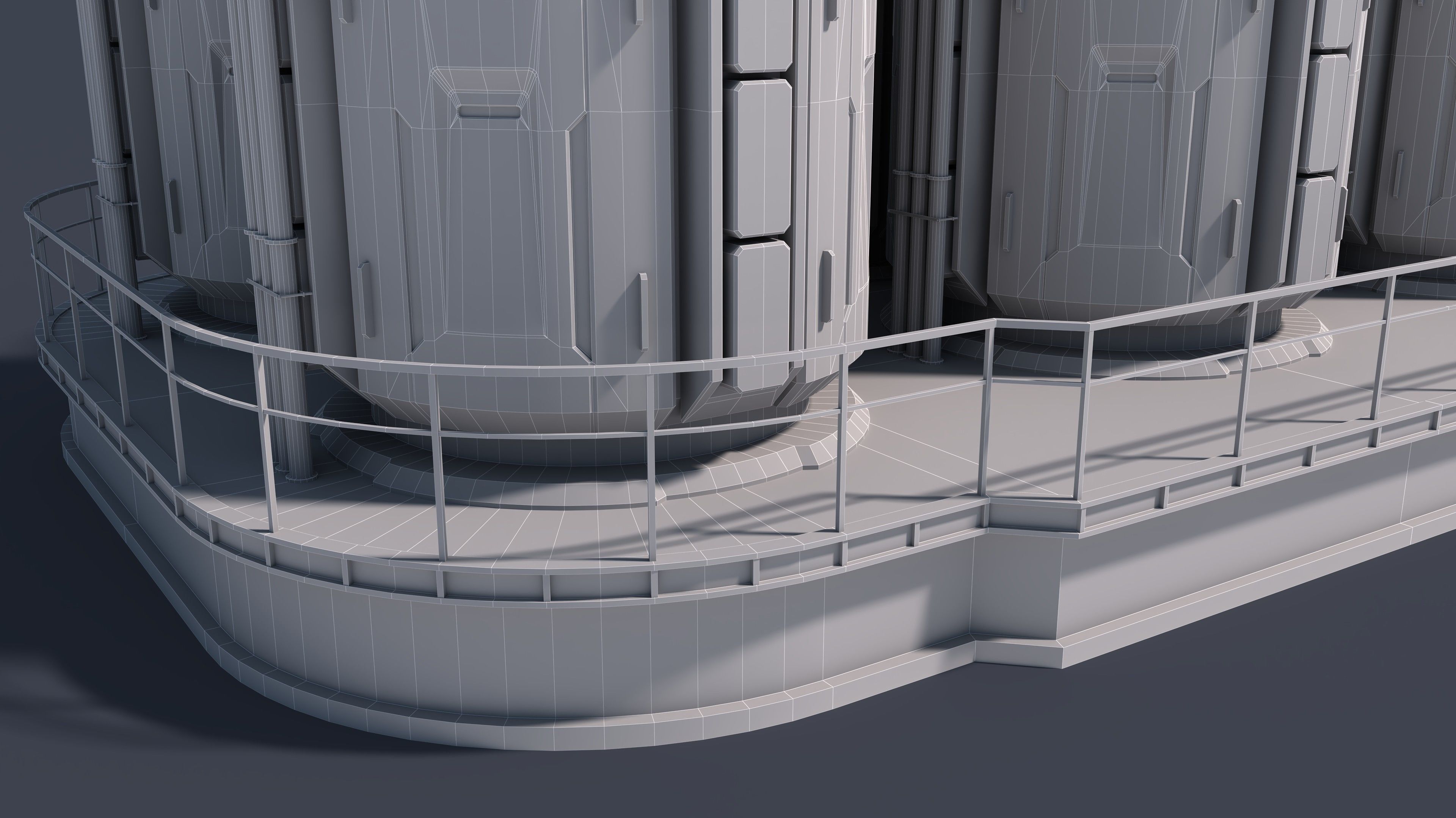 Sci-Fi Building 007 Industry-PBR Low-poly 3D model_13